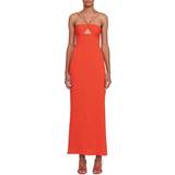 Dame - Lange kjoler - Nylon - Orange Staud Gianna halter maxi dress orange