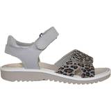 Imac Dame Sko Imac sandal beige nubuck med leopardprint