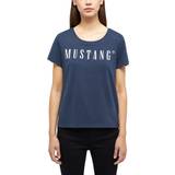 Mustang S Tøj Mustang t-shirt regular-fit fit halbarm-shirt Blau