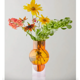 Orange Brugskunst Studio About Bubble Tube Amber/Rose Vase 270cm
