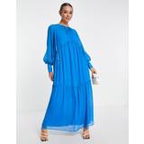 Topshop Lange kjoler Topshop Premium Blå lagdelt maxikjole