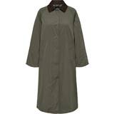 Only Grøn - S Tøj Only Orchid Corduroy Mix Trench Coat - Kalamata/Dark Earth