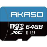 Akaso 64GB Micro-SD kort, 100MB/s, UHS-I C10, U3