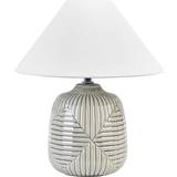Beliani Grå Bordlamper Beliani Ceramic Bedside Table Lamp