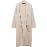 Dame - Polyamid - Uldfrakker Mango Oversized Knitted Coat - Light/Pastel Grey