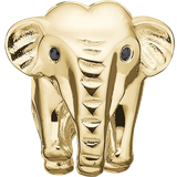 Onyxer Smykker Christina Jewelry Elephant Bead Charm - Gold/Onyx