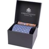 Amanda Christensen Box Set Printed Linen 8cm Tie With Pocket Square Na