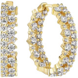 Sif Jakobs Hoop-øreringe Sif Jakobs Livigno Creolo Earrings - Gold/Transparent