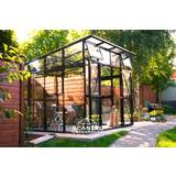 Kvadratisk Orangerier Scandic Greenhouse Modi 7.3m² 4mm Aluminium Hærdet glas