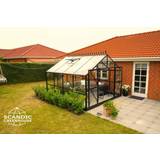 Rektangulær Orangerier Scandic Greenhouse Balder 11.3 m² 4mm Aluminium Hærdet glas