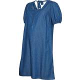Minikjoler Graviditets- & Ammetøj Mamalicious Maternity Dress Medium Blue Denim (20018407)