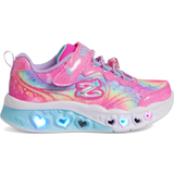 Pink Sneakers Skechers Flutter Heart Lights - Groovy Swirl