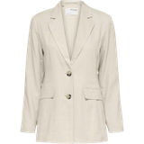8 - Dame Blazere Selected Viva Relaxed Fit Blazer - Sand Shell