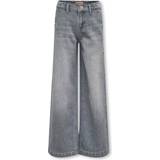 Grå - Trekvartlange ærmer Børnetøj Only Comet Wide Leg Jeans - Medium Grey Denim (15313895)