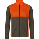 Fleece - Orange Tøj Seeland Elliot Fleece - Pine Green/Hi-Vis Orange