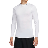 Nike Men's Pro Dri-FIT Fitness High Neck Long Sleeve Top - White/Black