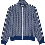 Lacoste Polyamid Tøj Lacoste Paris Jacquard Monogram Zipped Sweatshirt - Navy Blue/White