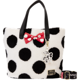 Børn - Håndtag Håndtasker Loungefly Disney Mickey Mouse Rocks the Dots Sherpa Tote Bag - White