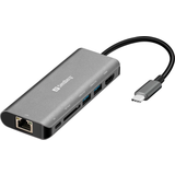 Dockingstationer Sandberg USB-C Dock HDMI+LAN+SD+USB100W