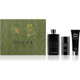 Gucci Herre Gaveæsker Gucci Guilty Pour Homme Gift Set EdP 90ml + Deo Stick 75ml + Shower Gel 50ml