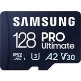 MicroSDXC Hukommelseskort & USB Stik Samsung PRO Ultimate microSDXC Class 10 UHS-I U3 V30 A2 200/130MB/s 128GB +SD adapter