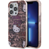 Hello Kitty Pink Mobilcovers Hello Kitty HKHCP13XHDGPTP iPhone 13 Pro Max 6.7 różowy/pink hardcase IML Tags Graffiti