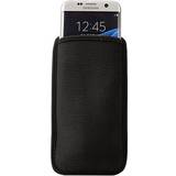 Lux-Case Sort Mobiltilbehør Lux-Case Neopren Ficka till Samsung Galaxy S7 Edge G935, Storlek: 165 x 90mm