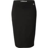 Calvin Klein Viskose Tøj Calvin Klein Slim Milano Jersey Midi Skirt Black