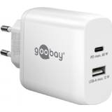 Goobay Sølv Mobiltilbehør Goobay Hurtigoplader PD USB-C/USB-A 65W Hvid