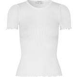 Rosemunde Tøj Rosemunde Silk Pointelle T-Shirt New White