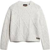 Superdry Uld Tøj Superdry Chunky Wool Blend Cable Knit Jumper