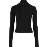 Modal Overtøj Gina Tricot Soft Touch Zip Jacket - Black