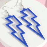 Akryl Smykker Shein European And American Geometric Acrylic Hollow Out Lightning Bolt Earrings Simple And Fashionable Personalized And Exaggerated Womens Ear Pendants Ear