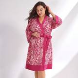 Dame - Multifarvet Morgenkåber & Badekåber Shein Plus Paisley Print Kimono Robe
