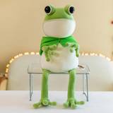 Shein pc Creative Cape Soft Body Frog Plush Toy With Long Legs Stuffed Doll Pillow Birthday Festival Gift