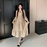 Blomstrede - Grøn - Lange kjoler Shein Women's Ruffle Hem Maxi Dress