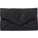 Magnetlås - Nylon Håndtasker Saint Laurent Cassandra Logo-Appliquéd Padded Shell Pouch - Black
