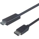 HDMI DisplayPort - HDMI aktiv - HDMI-kabler Nordic DPHM-N1030 Displayport 1.2 - HDMI M-M 3m