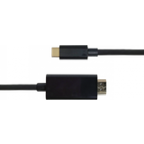 High Speed (4K) - Sort - USB-kabel Kabler Deltaco USB C - HDMI M-M 1m