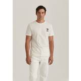 Morris Hvid Tøj Morris Crew Neck Cotton T-Shirt Off White Weiß T-shirt Grösse: