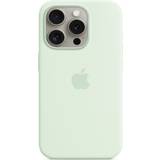 Apple Mobiletuier Apple iPhone 15 Pro Silicone Case with MagSafe Soft Mint