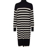 Nylon - Stribede Kjoler Vero Moda Happiness Long Dress - Black