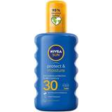 Sprayflasker Solcremer Nivea Sun Protect & Moisture Spray SPF30 200ml
