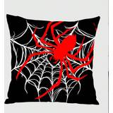 Boligtekstiler Shein 1pc Spider Shaped Pillowcase Hovedpudebetræk Rød