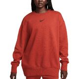 10 - Orange Overdele Nike Sportswear Phoenix Fleece Women's Oversized Round Neck Sweatshirt - Rugged Orange/Black