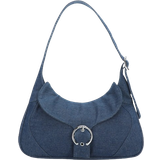 Blå - Denim Tasker Silfen Studio Thea Buckle Shoulder Bag - Dark Blue