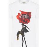 Alexander McQueen Hvid Tøj Alexander McQueen Shadow Rose Fitted T-shirt Item 790827QZAMD0900