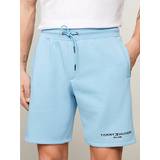 Tommy Hilfiger Dame Shorts Tommy Hilfiger Logo Fleece Shorts Blue Mens