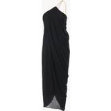 Chloé Sort Kjoler Chloé Draped One-Shoulder Jersey Dress with Chain Detail