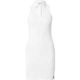 Calvin Klein Bomuld Kjoler Calvin Klein Slim Waffle Cotton Polo Dress Grey